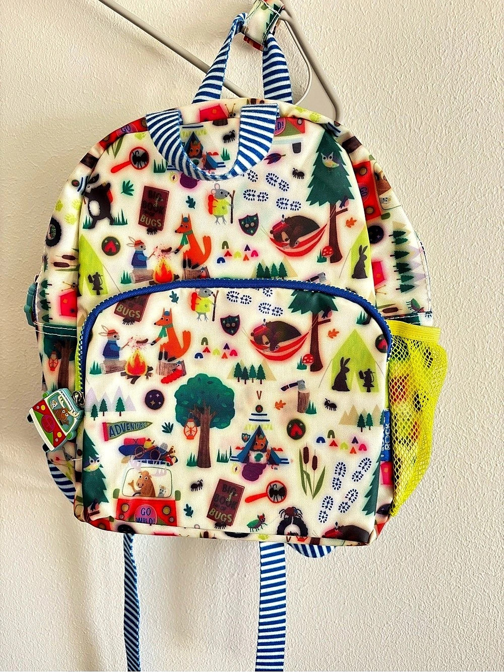 Kids Multicolor Backpack camp out camp fire